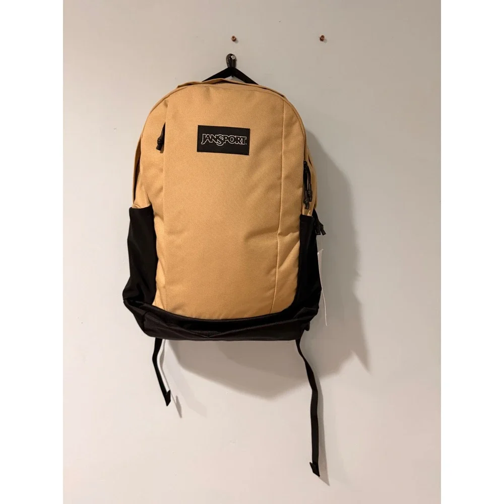 JanSport Inbound Pack Travertine Tan Black 25L Backpack JS0A83LK7R5 New